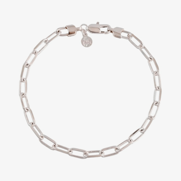 Sterling Silver Long Link Cable Chain Bracelet